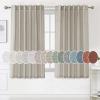 imageHVERSAILTEX Natural Linen Curtains 96 inches Long for Living Room 2 Panels Back Tab Loop Pocket Textured Light Filtering Semi Sheer Rustic Farmhouse Boho Curtain for Bedroom Heathered WhiteOatmeal