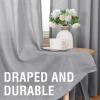 imageHVERSAILTEX Natural Linen Curtains 96 inches Long for Living Room 2 Panels Back Tab Loop Pocket Textured Light Filtering Semi Sheer Rustic Farmhouse Boho Curtain for Bedroom Heathered WhiteDove