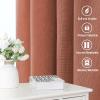 imageHVERSAILTEX Natural Linen Curtains 96 inches Long for Living Room 2 Panels Back Tab Loop Pocket Textured Light Filtering Semi Sheer Rustic Farmhouse Boho Curtain for Bedroom Heathered WhiteTerracotta