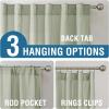imageHVERSAILTEX Natural Linen Curtains 96 inches Long for Living Room 2 Panels Back Tab Loop Pocket Textured Light Filtering Semi Sheer Rustic Farmhouse Boho Curtain for Bedroom Heathered WhiteSage