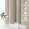 imageHVERSAILTEX Natural Linen Curtains 96 inches Long for Living Room 2 Panels Back Tab Loop Pocket Textured Light Filtering Semi Sheer Rustic Farmhouse Boho Curtain for Bedroom Heathered WhiteAngora