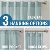 imageHVERSAILTEX Natural Linen Curtains 96 inches Long for Living Room 2 Panels Back Tab Loop Pocket Textured Light Filtering Semi Sheer Rustic Farmhouse Boho Curtain for Bedroom Heathered WhiteCloud Blue