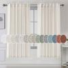 imageHVERSAILTEX Natural Linen Curtains 96 inches Long for Living Room 2 Panels Back Tab Loop Pocket Textured Light Filtering Semi Sheer Rustic Farmhouse Boho Curtain for Bedroom Heathered WhiteHeathered Natural