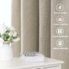 imageHVERSAILTEX Natural Linen Curtains 96 inches Long for Living Room 2 Panels Back Tab Loop Pocket Textured Light Filtering Semi Sheer Rustic Farmhouse Boho Curtain for Bedroom Heathered WhiteCastle Wall