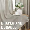 imageHVERSAILTEX Natural Linen Curtains 96 inches Long for Living Room 2 Panels Back Tab Loop Pocket Textured Light Filtering Semi Sheer Rustic Farmhouse Boho Curtain for Bedroom Heathered WhiteOatmeal