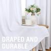 imageHVERSAILTEX Natural Linen Curtains 96 inches Long for Living Room 2 Panels Back Tab Loop Pocket Textured Light Filtering Semi Sheer Rustic Farmhouse Boho Curtain for Bedroom Heathered WhiteBright White