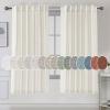 imageHVERSAILTEX Natural Linen Curtains 96 inches Long for Living Room 2 Panels Back Tab Loop Pocket Textured Light Filtering Semi Sheer Rustic Farmhouse Boho Curtain for Bedroom Heathered WhiteIvory