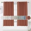 imageHVERSAILTEX Natural Linen Curtains 96 inches Long for Living Room 2 Panels Back Tab Loop Pocket Textured Light Filtering Semi Sheer Rustic Farmhouse Boho Curtain for Bedroom Heathered WhiteRust