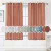 imageHVERSAILTEX Natural Linen Curtains 96 inches Long for Living Room 2 Panels Back Tab Loop Pocket Textured Light Filtering Semi Sheer Rustic Farmhouse Boho Curtain for Bedroom Heathered WhiteTerracotta