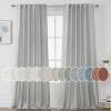 imageHVERSAILTEX Natural Linen Curtains 96 inches Long for Living Room 2 Panels Back Tab Loop Pocket Textured Light Filtering Semi Sheer Rustic Farmhouse Boho Curtain for Bedroom Heathered WhiteDove