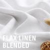 imageHVERSAILTEX Natural Linen Curtains 96 inches Long for Living Room 2 Panels Back Tab Loop Pocket Textured Light Filtering Semi Sheer Rustic Farmhouse Boho Curtain for Bedroom Heathered WhiteHeathered White
