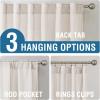 imageHVERSAILTEX Natural Linen Curtains 96 inches Long for Living Room 2 Panels Back Tab Loop Pocket Textured Light Filtering Semi Sheer Rustic Farmhouse Boho Curtain for Bedroom Heathered WhiteHeathered Natural