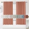 imageHVERSAILTEX Natural Linen Curtains 96 inches Long for Living Room 2 Panels Back Tab Loop Pocket Textured Light Filtering Semi Sheer Rustic Farmhouse Boho Curtain for Bedroom Heathered WhiteTerracotta