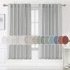 imageHVERSAILTEX Natural Linen Curtains 96 inches Long for Living Room 2 Panels Back Tab Loop Pocket Textured Light Filtering Semi Sheer Rustic Farmhouse Boho Curtain for Bedroom Heathered WhiteDove