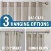 imageHVERSAILTEX Natural Linen Curtains 96 inches Long for Living Room 2 Panels Back Tab Loop Pocket Textured Light Filtering Semi Sheer Rustic Farmhouse Boho Curtain for Bedroom Heathered WhiteOatmeal