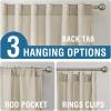 imageHVERSAILTEX Natural Linen Curtains 96 inches Long for Living Room 2 Panels Back Tab Loop Pocket Textured Light Filtering Semi Sheer Rustic Farmhouse Boho Curtain for Bedroom Heathered WhiteCastle Wall
