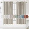 imageHVERSAILTEX Natural Linen Curtains 96 inches Long for Living Room 2 Panels Back Tab Loop Pocket Textured Light Filtering Semi Sheer Rustic Farmhouse Boho Curtain for Bedroom Heathered WhiteOatmeal