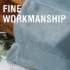 imageHVERSAILTEX Natural Linen Curtains 96 inches Long for Living Room 2 Panels Back Tab Loop Pocket Textured Light Filtering Semi Sheer Rustic Farmhouse Boho Curtain for Bedroom Heathered WhiteStone Blue