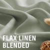imageHVERSAILTEX Natural Linen Curtains 96 inches Long for Living Room 2 Panels Back Tab Loop Pocket Textured Light Filtering Semi Sheer Rustic Farmhouse Boho Curtain for Bedroom Heathered WhiteSea Grass