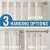 imageHVERSAILTEX Natural Linen Curtains 96 inches Long for Living Room 2 Panels Back Tab Loop Pocket Textured Light Filtering Semi Sheer Rustic Farmhouse Boho Curtain for Bedroom Heathered WhiteHeathered Natural