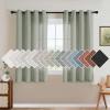 imageHVERSAILTEX Natural Linen Grommet Curtains 84 Inch Length for Living Room 2 Panel Drape Semi Sheer Neutral Country Rustic Farmhouse Boho Curtain Bedroom Muslin Look Light Filtering Heathered NaturalSea Grass