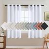 imageHVERSAILTEX Natural Linen Grommet Curtains 84 Inch Length for Living Room 2 Panel Drape Semi Sheer Neutral Country Rustic Farmhouse Boho Curtain Bedroom Muslin Look Light Filtering Heathered NaturalBright White