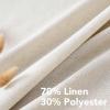 imageHVERSAILTEX Natural Linen Grommet Curtains 84 Inch Length for Living Room 2 Panel Drape Semi Sheer Neutral Country Rustic Farmhouse Boho Curtain Bedroom Muslin Look Light Filtering Heathered NaturalIvory
