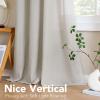 imageHVERSAILTEX Natural Linen Grommet Curtains 84 Inch Length for Living Room 2 Panel Drape Semi Sheer Neutral Country Rustic Farmhouse Boho Curtain Bedroom Muslin Look Light Filtering Heathered NaturalPale Oak