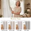 imageHVERSAILTEX Natural Linen Grommet Curtains 84 Inch Length for Living Room 2 Panel Drape Semi Sheer Neutral Country Rustic Farmhouse Boho Curtain Bedroom Muslin Look Light Filtering Heathered NaturalPale Oak