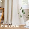imageHVERSAILTEX Natural Linen Grommet Curtains 84 Inch Length for Living Room 2 Panel Drape Semi Sheer Neutral Country Rustic Farmhouse Boho Curtain Bedroom Muslin Look Light Filtering Heathered NaturalIvory