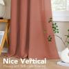 imageHVERSAILTEX Natural Linen Grommet Curtains 84 Inch Length for Living Room 2 Panel Drape Semi Sheer Neutral Country Rustic Farmhouse Boho Curtain Bedroom Muslin Look Light Filtering Heathered NaturalTerracotta