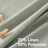 imageHVERSAILTEX Natural Linen Grommet Curtains 84 Inch Length for Living Room 2 Panel Drape Semi Sheer Neutral Country Rustic Farmhouse Boho Curtain Bedroom Muslin Look Light Filtering Heathered NaturalSage