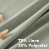imageHVERSAILTEX Natural Linen Grommet Curtains 84 Inch Length for Living Room 2 Panel Drape Semi Sheer Neutral Country Rustic Farmhouse Boho Curtain Bedroom Muslin Look Light Filtering Heathered NaturalSea Grass