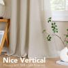 imageHVERSAILTEX Natural Linen Grommet Curtains 84 Inch Length for Living Room 2 Panel Drape Semi Sheer Neutral Country Rustic Farmhouse Boho Curtain Bedroom Muslin Look Light Filtering Heathered NaturalCastle Wall