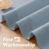 imageHVERSAILTEX Natural Linen Grommet Curtains 84 Inch Length for Living Room 2 Panel Drape Semi Sheer Neutral Country Rustic Farmhouse Boho Curtain Bedroom Muslin Look Light Filtering Heathered NaturalStone Blue