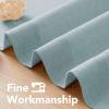 imageHVERSAILTEX Natural Linen Grommet Curtains 84 Inch Length for Living Room 2 Panel Drape Semi Sheer Neutral Country Rustic Farmhouse Boho Curtain Bedroom Muslin Look Light Filtering Heathered NaturalCloud Blue