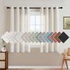 imageHVERSAILTEX Natural Linen Grommet Curtains 84 Inch Length for Living Room 2 Panel Drape Semi Sheer Neutral Country Rustic Farmhouse Boho Curtain Bedroom Muslin Look Light Filtering Heathered NaturalHeathered Natural