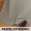 imageHVERSAILTEX Natural Linen Grommet Curtains 84 Inch Length for Living Room 2 Panel Drape Semi Sheer Neutral Country Rustic Farmhouse Boho Curtain Bedroom Muslin Look Light Filtering Heathered NaturalOatmeal