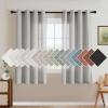 imageHVERSAILTEX Natural Linen Grommet Curtains 84 Inch Length for Living Room 2 Panel Drape Semi Sheer Neutral Country Rustic Farmhouse Boho Curtain Bedroom Muslin Look Light Filtering Heathered NaturalDove
