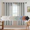 imageHVERSAILTEX Natural Linen Grommet Curtains 84 Inch Length for Living Room 2 Panel Drape Semi Sheer Neutral Country Rustic Farmhouse Boho Curtain Bedroom Muslin Look Light Filtering Heathered NaturalDove