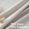 imageHVERSAILTEX Natural Linen Grommet Curtains 84 Inch Length for Living Room 2 Panel Drape Semi Sheer Neutral Country Rustic Farmhouse Boho Curtain Bedroom Muslin Look Light Filtering Heathered NaturalPale Oak