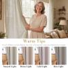 imageHVERSAILTEX Natural Linen Grommet Curtains 84 Inch Length for Living Room 2 Panel Drape Semi Sheer Neutral Country Rustic Farmhouse Boho Curtain Bedroom Muslin Look Light Filtering Heathered NaturalOatmeal