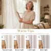 imageHVERSAILTEX Natural Linen Grommet Curtains 84 Inch Length for Living Room 2 Panel Drape Semi Sheer Neutral Country Rustic Farmhouse Boho Curtain Bedroom Muslin Look Light Filtering Heathered NaturalIvory
