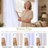 imageHVERSAILTEX Natural Linen Grommet Curtains 84 Inch Length for Living Room 2 Panel Drape Semi Sheer Neutral Country Rustic Farmhouse Boho Curtain Bedroom Muslin Look Light Filtering Heathered NaturalBright White
