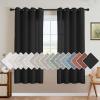 imageHVERSAILTEX Natural Linen Grommet Curtains 84 Inch Length for Living Room 2 Panel Drape Semi Sheer Neutral Country Rustic Farmhouse Boho Curtain Bedroom Muslin Look Light Filtering Heathered NaturalHeather Black