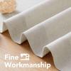 imageHVERSAILTEX Natural Linen Grommet Curtains 84 Inch Length for Living Room 2 Panel Drape Semi Sheer Neutral Country Rustic Farmhouse Boho Curtain Bedroom Muslin Look Light Filtering Heathered NaturalPale Oak