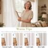 imageHVERSAILTEX Natural Linen Grommet Curtains 84 Inch Length for Living Room 2 Panel Drape Semi Sheer Neutral Country Rustic Farmhouse Boho Curtain Bedroom Muslin Look Light Filtering Heathered NaturalHeathered Natural