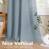 imageHVERSAILTEX Natural Linen Grommet Curtains 84 Inch Length for Living Room 2 Panel Drape Semi Sheer Neutral Country Rustic Farmhouse Boho Curtain Bedroom Muslin Look Light Filtering Heathered NaturalStone Blue