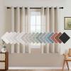 imageHVERSAILTEX Natural Linen Grommet Curtains 84 Inch Length for Living Room 2 Panel Drape Semi Sheer Neutral Country Rustic Farmhouse Boho Curtain Bedroom Muslin Look Light Filtering Heathered NaturalAngora