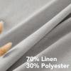 imageHVERSAILTEX Natural Linen Grommet Curtains 84 Inch Length for Living Room 2 Panel Drape Semi Sheer Neutral Country Rustic Farmhouse Boho Curtain Bedroom Muslin Look Light Filtering Heathered NaturalDove